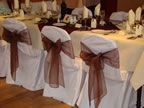 Chair Cover Hire Chocolate Sash